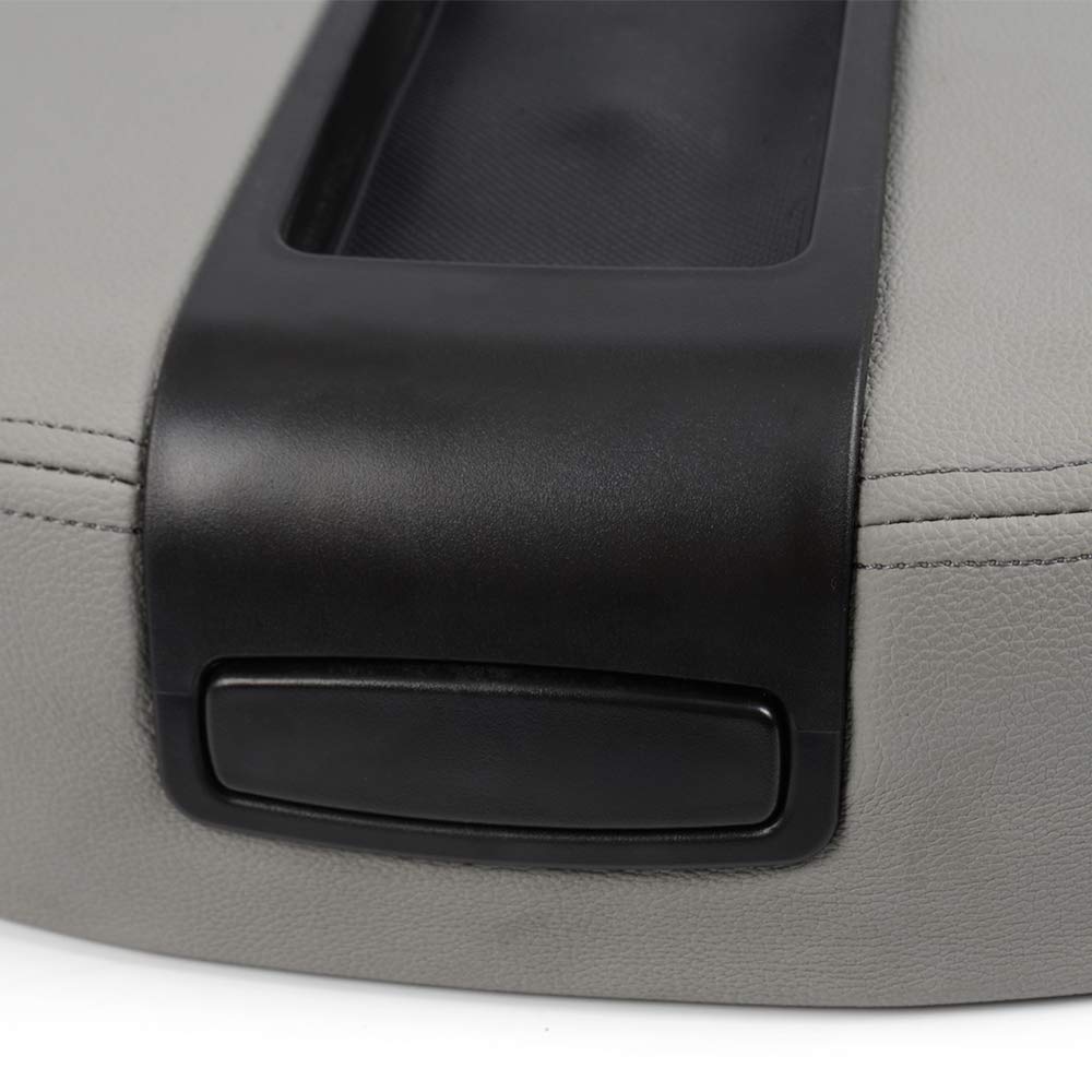 G-PLUS Front Center Console Armrest Lid Compatible with 07-14 Chevy GMC Silverado Sierra,Center Console Lid Assembly (Gray)