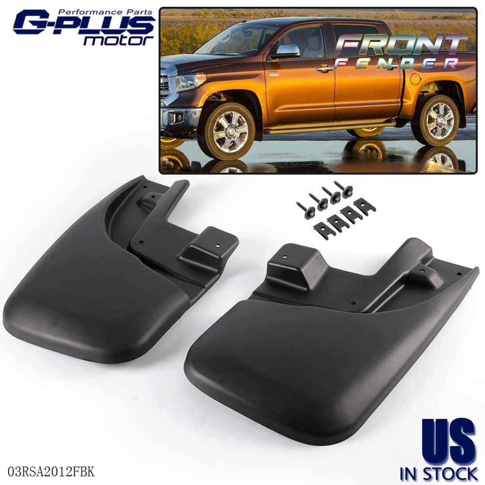 G-PLUS Heavy Duty Molded Mud Flaps Compatible with 2005-2015 Toyota Tacoma,Splash Guards Mudguard 2PCS (Front Molded Mud Flaps)