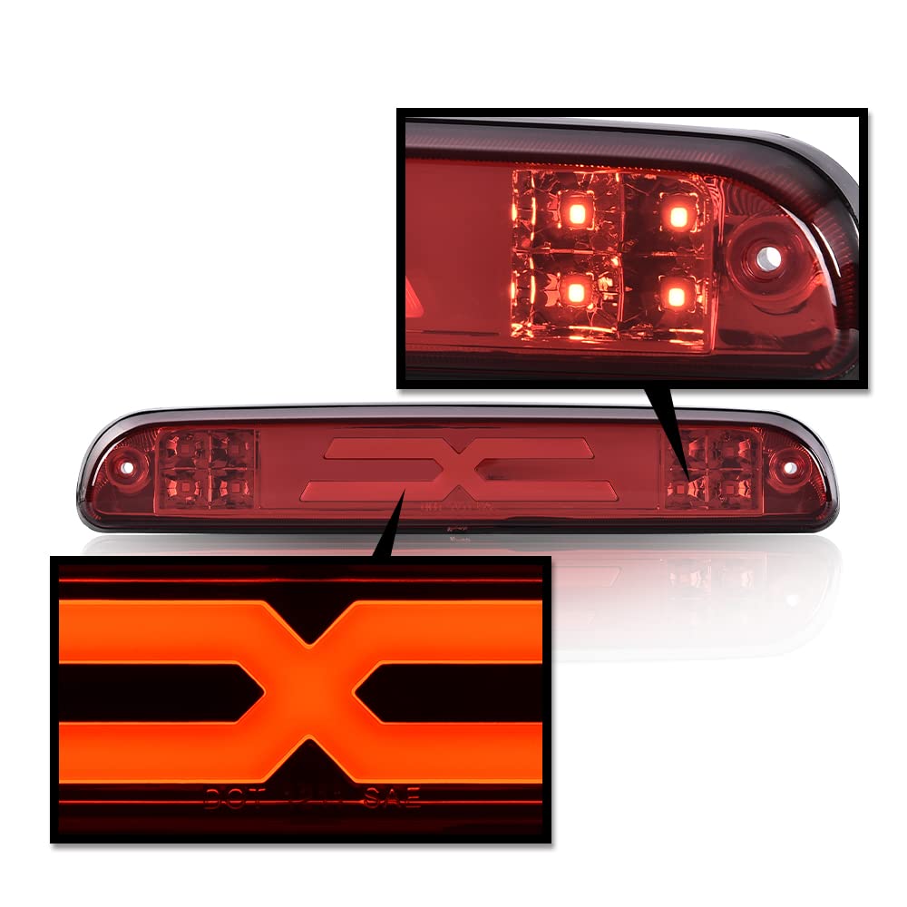 G-PLUS LED Third Type X High Mount Brake Stop Light Compatible with 1993-2011 Ranger 1999-2016 F250 F350 F450 F550 Super Duty 1995-2003 Mazda B2300 B2500 B3000 B4000 CC3Z13A613B