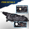 G-PLUS LED DRL Headlights, Compatible with 2016 2017 2018 Nissan Altima Right Bumper Headlamp, Clear Lens Black Housing Amber Reflector Bumper Headlamps