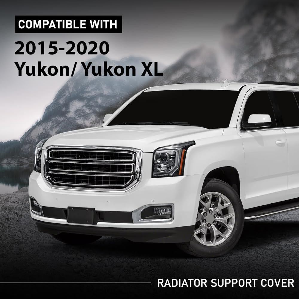 G-PLUS Radiator Support Cover Compatible with GMC Yukon/Yukon XL 2015-2020 84163661 Black