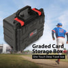 G-PLUS Graded Card Storage Box Fit BGS PSA SGC FGS Weatherproof Graded Sports Trading Cards Box(Small, Orange & Black)