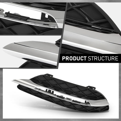 G-PLUS Left Fog Light Cover Daytime Running Light Cover, Compatible with Benz C250 C350 2012-2015/C300 2012-2014, Fit Models W/o AMG Package & Sport Package, Driver Side, 2048803224, MB1038117