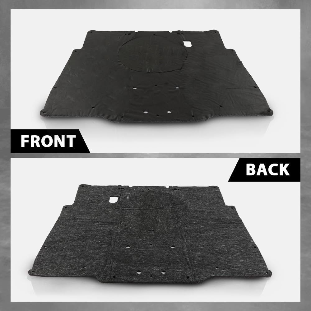 G-PLUS Hood Insulation Pad Heat Shield Compatible with Chevy Camaro 1980-1981 Black 1pc