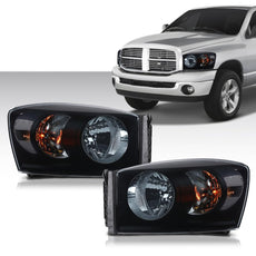 G-PLUS Headlight Assembly 2PCS for Dodge Ram 1500 2006-2008 Ram 2500 3500 2006-2009 Smoke Lens Product Specifications