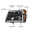 G-PLUS LED DRL headlights,Fit Chevy Colorado/GMC Canyon 2004-2012,Fit Isuzu i-280 i-350 2006/i-290 i-370 2007-2008 Headlamps, Clear Lens Black Housing Amber Reflector,faros delanteros Assembly