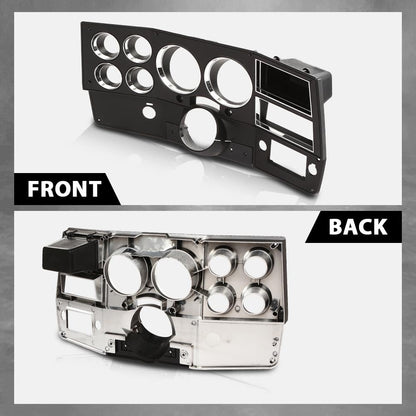 G-PLUS Dash Bezel W/Lower Column Cover with Storage Box Compatible with Chevy GMC Truck Blazer Suburban 1984-1987 without A/C & Wiper Switch Hole Black