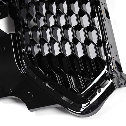 Honeycomb Front Bumper Grille Compatible with Ford Escape 2017-2018 Exterior Grill Glossy Black Protected Grille Guards With Honeycomb Mesh Style