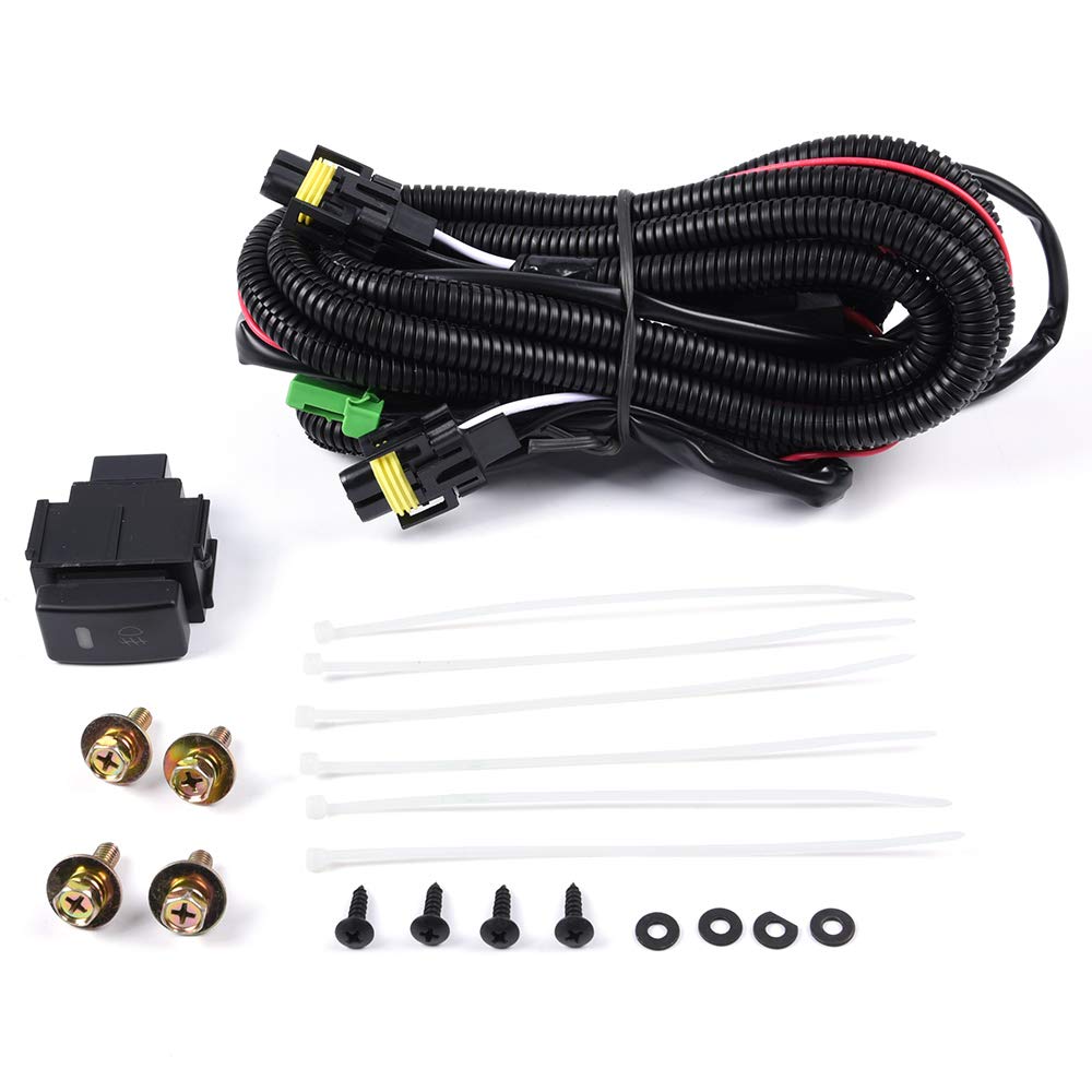 G-PLUS Driving Fog Lights Compatible with 2009-2014 Nissan Maxima Only, Clear Bumper Fog Lamps A pair W/Bulbs + Switch Harness Kit