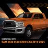G-PLUS in-Channel Side Window Vent Visor Deflectors Rain Guards Compatible with Dodge Ram 2500 3500 Mega/Crew Cab 2019-2026 Impact-Resistant PMMA 4 PCS Smoky