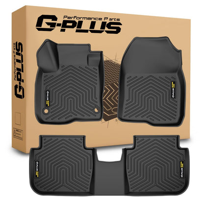 G-PLUS Floor Mats 3PCS Compatible with Honda CRV 2023 2024 2025(Include Hybird), TPE All Weather Full Cover Protection 3 Piece Black