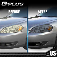 G-PLUS Headlight Lens Cover 2PCS for Chevy Impala Limited 2006-2016 Smoky Lens Additional Angle