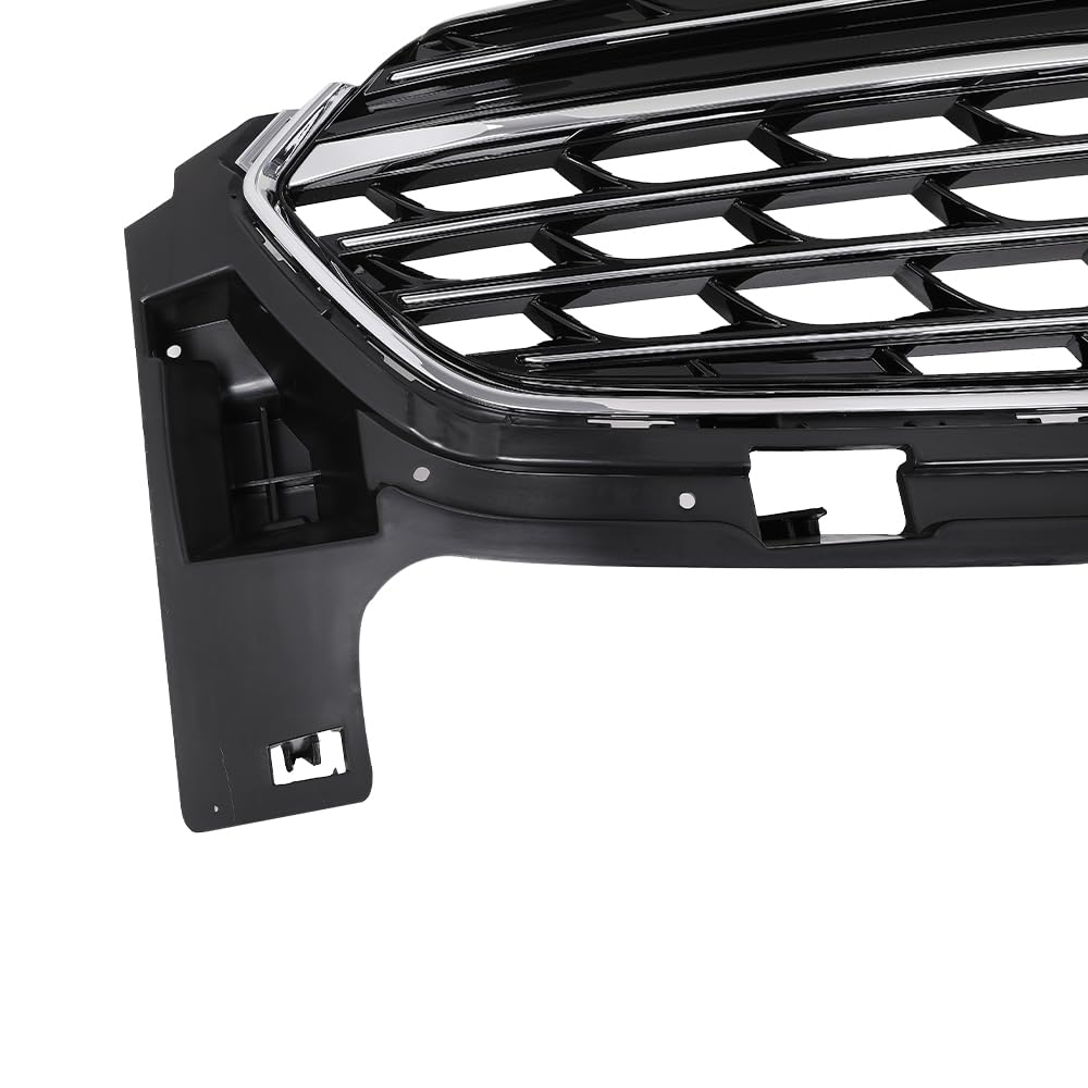 G-PLUS Front Bumper Upper Grille Chrome Black Compatible with Buick Envision Avenir 2021 2022 2023 84899914