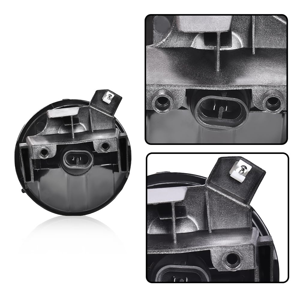 G-PLUS Left Fog Lights Compatible with Dakota Pickup Truck SUV 2001-2004/ Dodge Durango 2001-2003 Front Bumper Fog Light Lamps w/Bulbs (Clear Lens) 55077320AD, CH2592113, 9587988