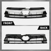 G-PLUS Grille Assembly Compatible with Toyota Highlander (submodel: Hybrid LE, Hybrid Limited, Hybrid XLE, LE, LE Plus, Limited, XLE) 2014-2016 Chrome Grill Insert Black 531010E170, TO1200371