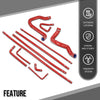 G-PLUS Radiator & Heater Hose Kit Compatible with Ford F150 F250 F350 Bronco Trucks 5.0L/5.8L 1988 1989 1990 1991 1992 1993 1994 FOTZ8260E, FOTZ8286D Red