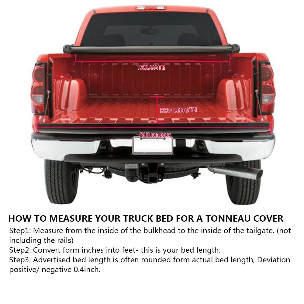 G-PLUS T3 Tri-Fold Truck Tonneau Cover Compatible with Nissan Titan 2004-2015 | Fleetside 5.5' Bed | Compatible with Models with or Without The Utili-Track System