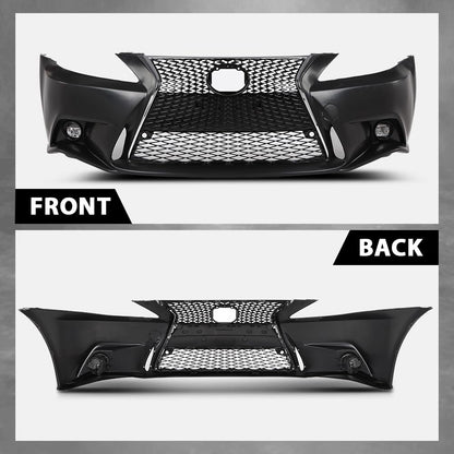 G-PLUS Front Bumper Set(Front Bumper & License Plate) Compatible with LX IS IS250 IS350 14+ F-Sport 2006-2013 2Pcs