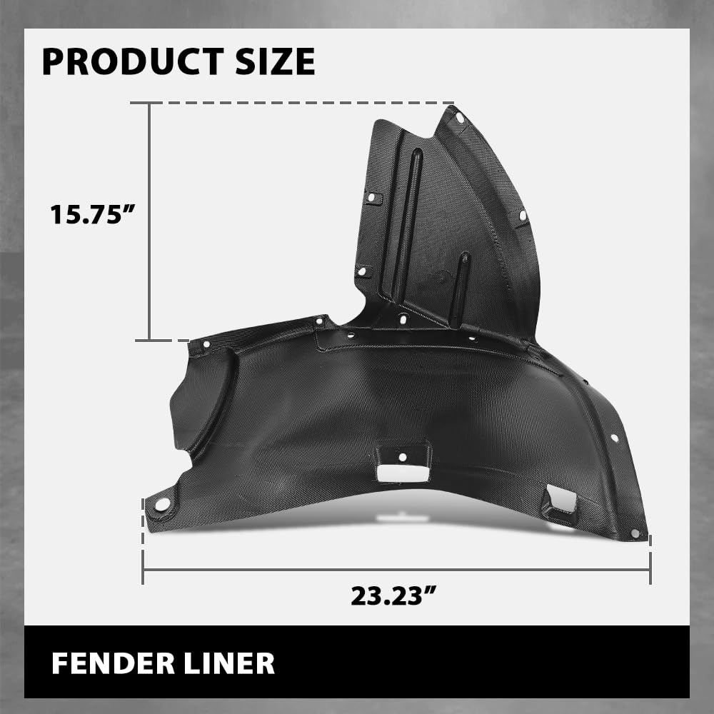 G-PLUS Front Right Fender Liner Inner, Compatible with Audi A3 Base 2006-2011/ A3 TDI 2010-2011, Passenger Side, 8P0821192B, AU1251101