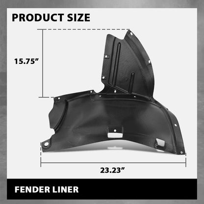 G-PLUS Front Right Fender Liner Inner, Compatible with Audi A3 Base 2006-2011/ A3 TDI 2010-2011, Passenger Side, 8P0821192B, AU1251101