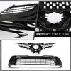 G-PLUS Front Bumper Upper & Lower Grille Black Trim Compatible with Toyota Camry LE XLE 2018-2020 5310106A70