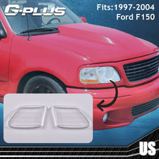 G-PLUS Headlight Lens Cover 2PCS for Ford F150 Expedition 1997-2004 Clear Lens Additional Angle