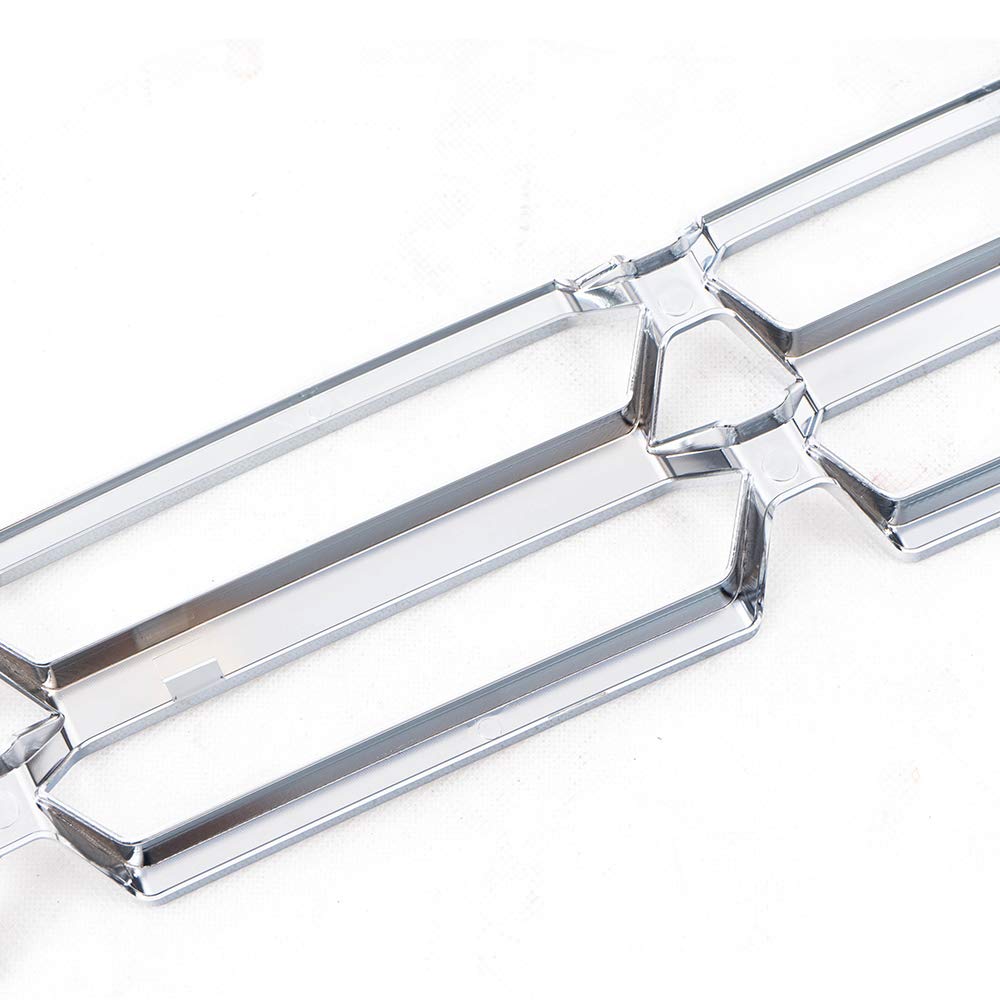 G-PLUS Front Chrome Grille Insert Snap On Compatible with Chevy Silverado 1500 2016 2017 2018 ABS plastic