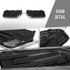 G-PLUS Bumper Fog Light Grille Grill Trim Front Left & Right Side Compatible with Volvo XC90 2020-2024 31663514, 31663515 Chrome Black