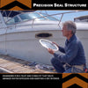 G-PLUS Porthole Window with Outer Ring Compatible with Sea Ray 225 Weekender 2004 2007 Fit Many Searay Sundancers, Weekenders, Express Cruisers and Others From The 1980'S Era on UP White