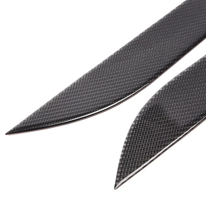 G-PLUS Carbon Fiber Headlight Eyelids Eyebrows Covers Compatible with Nissan 350Z Z33 Fairlady Z Coupe 2003-2009, Left & Right Black