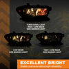 G-PLUS Headlight Assembly Left and Right Side w/o LED Daytime Running Light Compatible with Toyota Tacoma SR Crew Cab/Extend Cab Pickup 2019-2023 2PCS White