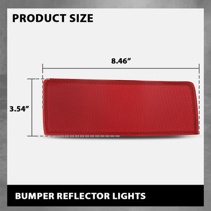 G-PLUS Pair Rear Bumper Reflector Light, Compatible with Benz GLK250 GLK350 Base 4Matic Sport Utility 4-Door 2010-2012, Left & Right Side 2PCS, 2048200174, 2048200274