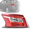 G-PLUS Tail Light Replacement For 2016 2017 2018 Nissan Sentra S/SR/SL/SV/FE+S/SR Turbo 4-Door Sedan 4Cyl 1.6L/1.8L Automotive Outer Brake Rear LED Lamp,Driver Side (Left) Luces TraserasAssembly