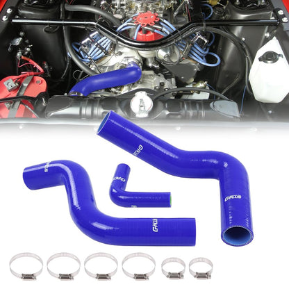 G-PLUS Silicone Radiator Coolant Hose Kit Clamps Compatible With 1996-2004 FORD MUSTANG GT 4.6L V8,Blue