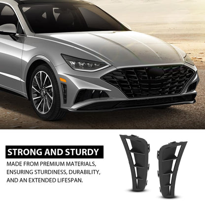 G-PLUS Front Bumper Trims Driver and Passenger Side Primed Compatible with Hyundai Sonata 2020-2023 86596L0400, 86595L0400