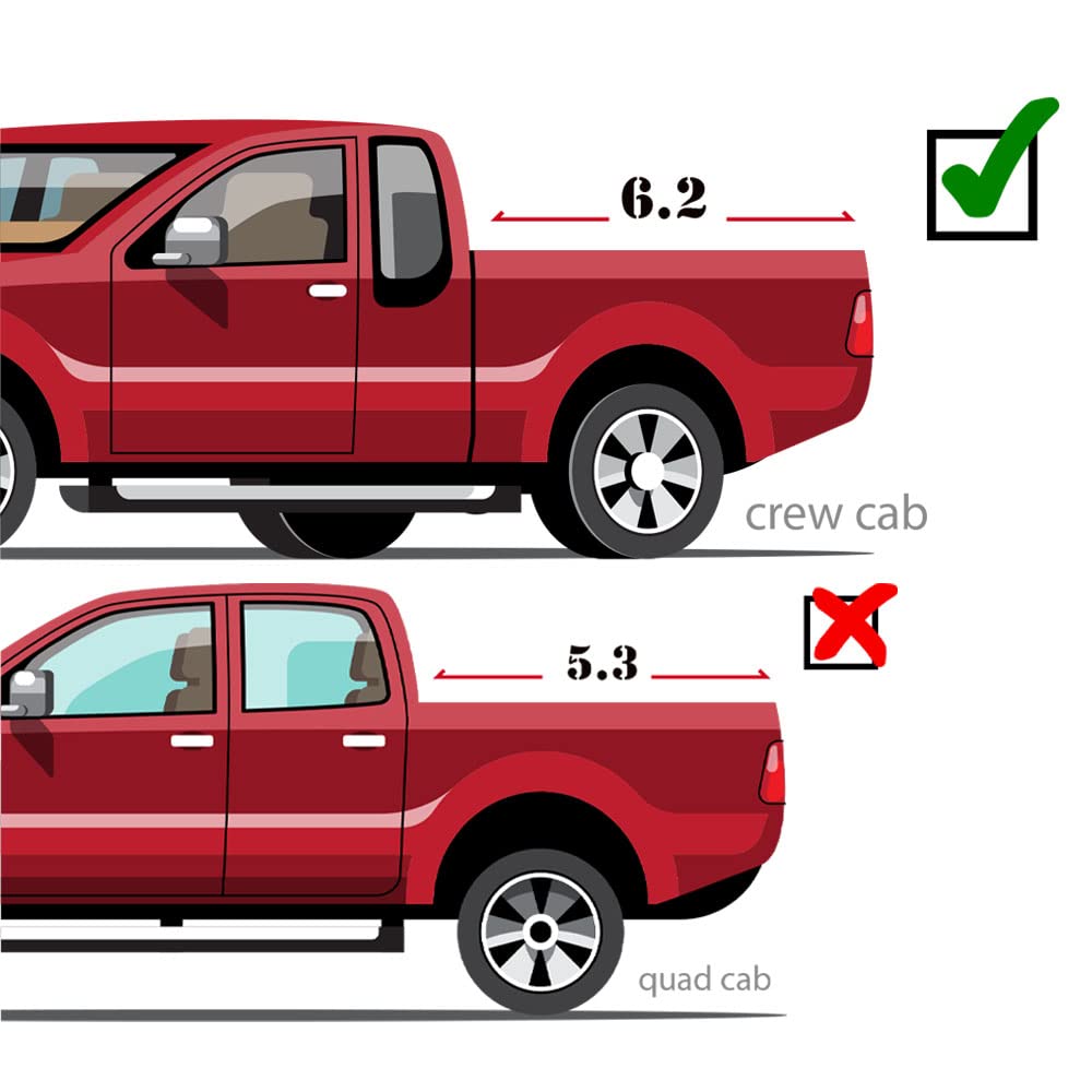 G-PLUS T3 Tri-Fold Hard Lock 6Ft Truck Tonneau Cover Compatible with 2015-2021Chevy/GMC Colorado/Canyon | 6' Folding Standard Short Bed Lock