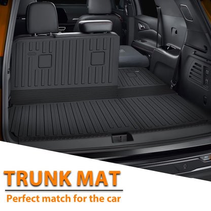 G-PLUS TPE Floor Mats Fit Chevy Trax/Buick Envista 2024-2026 1st & 2nd Row Truck Accessories Cargo Liners All Weather Protection 4pcs Black Alfombras para Carro