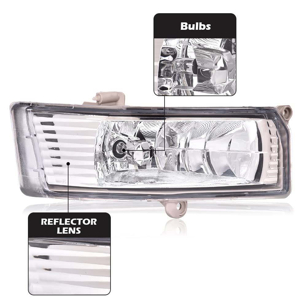 G-PLUS Clear Lens Bumper Fog Light Assembly Compatible With Toyota Camry 2005 2006 Driving Fog Lamps W/Switch + 9006 Bulbs + Wiring Kits neblineros para autos delantero faros antiniebla