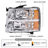 G-PLUS Headlights Assembly HEADLIGHTS | Fit Chevy Silverado 2007-2013/HEADLIGHTS | Fit Chevy Silverado 2500 3500 & HD 07-14 Headlamp,Left Driver Clear Lens Chrome Housing Amber ReflectorBumper Headlamps,faros delanteros
