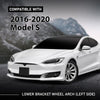 G-PLUS Lower Bracket Wheel Arch Left Driver Side Compatible with 2016-2020 Tesla Model S 146070100B, 108417300E
