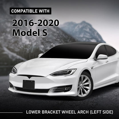 G-PLUS Lower Bracket Wheel Arch Left Driver Side Compatible with 2016-2020 Tesla Model S 146070100B, 108417300E