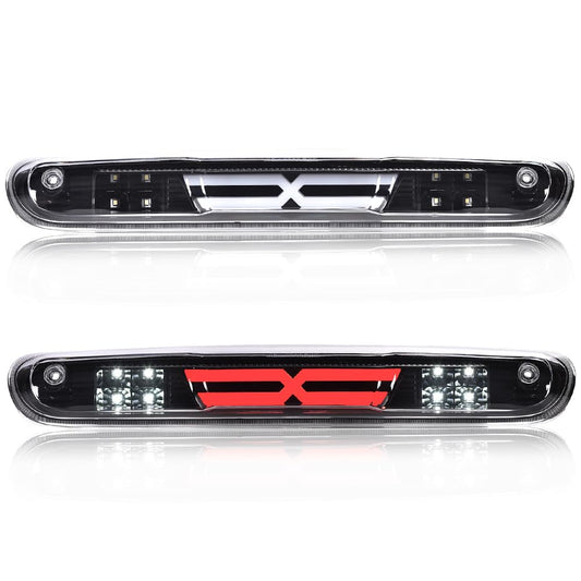 G-PLUS LED Third Brake Light Compatible With 2007-2014 Chevy Silverado/GMC Sierra,3RD LED Bar Brake/Cargo Light,Type X Clear lens Black Housing Amber Reflector