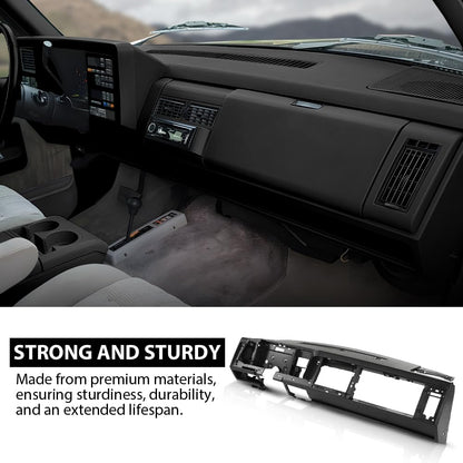 G-PLUS Dash Dashboard Core Compatible with 1988-1994 Chevy & GMC Truck Fit 1992 1993 1994 Chevy Blazer GMC Yukon Suburban Black ABS