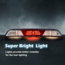 G-PLUS LED Third Brake Light for Ford F150 F250 F350 F450 F550 2015-2017 Clear Red Lens Side View