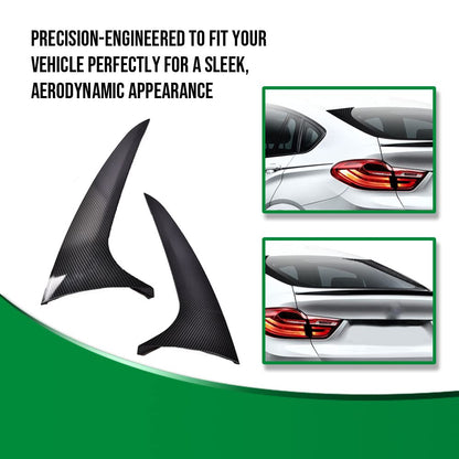 G-PLUS Rear Window Spoiler Side Wing Trim Cover Compatible with BMW X4 G02 2019-2021 (Glossy Black)