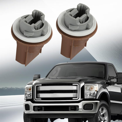 G-PLUS 2PCS Bulb Sockets Headlight Parking Turn Signal Brake Tail Light Compatible with Ford F250 F350 F450 Super Duty 2004-2013, Fit Lincoln Mark LT 2006-2008 2U5Z13411SA