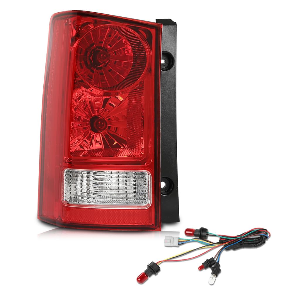 G-PLUS Tail Light Set Rear Brake Lamp with Bulb and Wiring Harness Compatible with Honda Pilot 4-Door Sport Utility 2009-2015 Driver Side Luces TraserasAssembly
