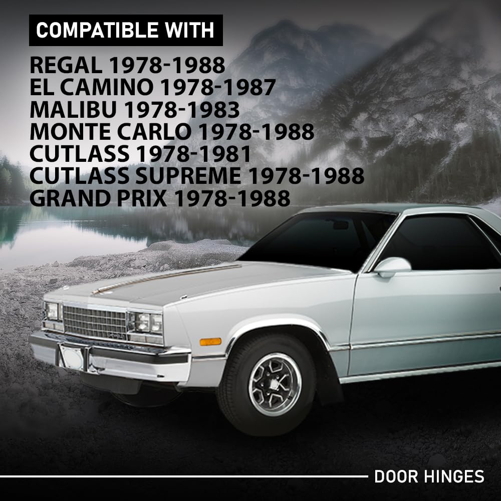 G-PLUS Door Hinges Compatible with Buick Regal 1978-1988,Fit Chevy El Camino 1978-1987,Fit Chevy Malibu 1978-1983