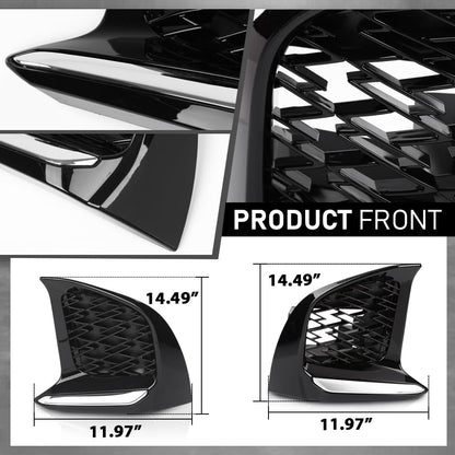 G-PLUS Front Bumper Set (Front Bumper, License Plate) Compatible with 2007-2009 LX LS460 to 18+ LS F-Sport Style 2Pcs