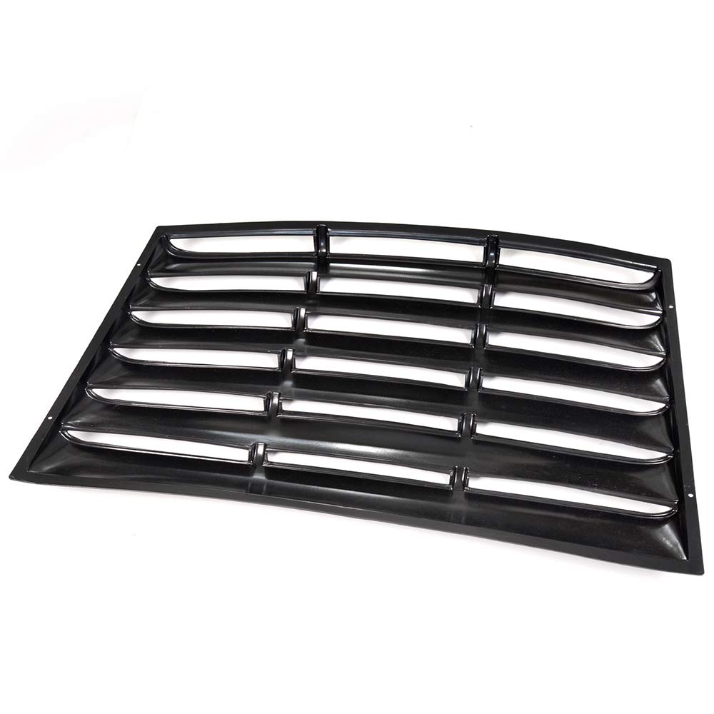 G-PLUS Window Louver Replacement for Chevy Camaro 2010 2011 2012 2013 2014 2015 Unpainted Black ABS Rear Window Scoop Windshield Louver Sun Shade Cover Rain Guard